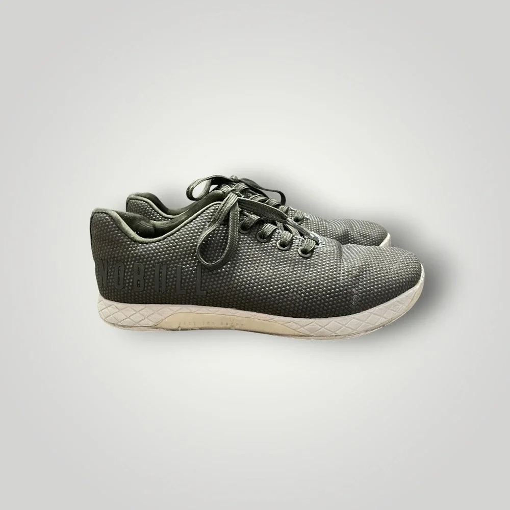 NOBULL Trainer Women 7.5 Army Green SuperFabric Training‎ Sneakers Workout Shoes